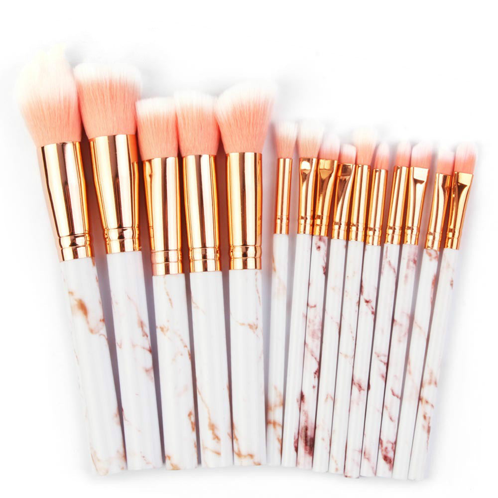 Set of 15 marbling makeup brushes Set of 15 marbling makeup brushes